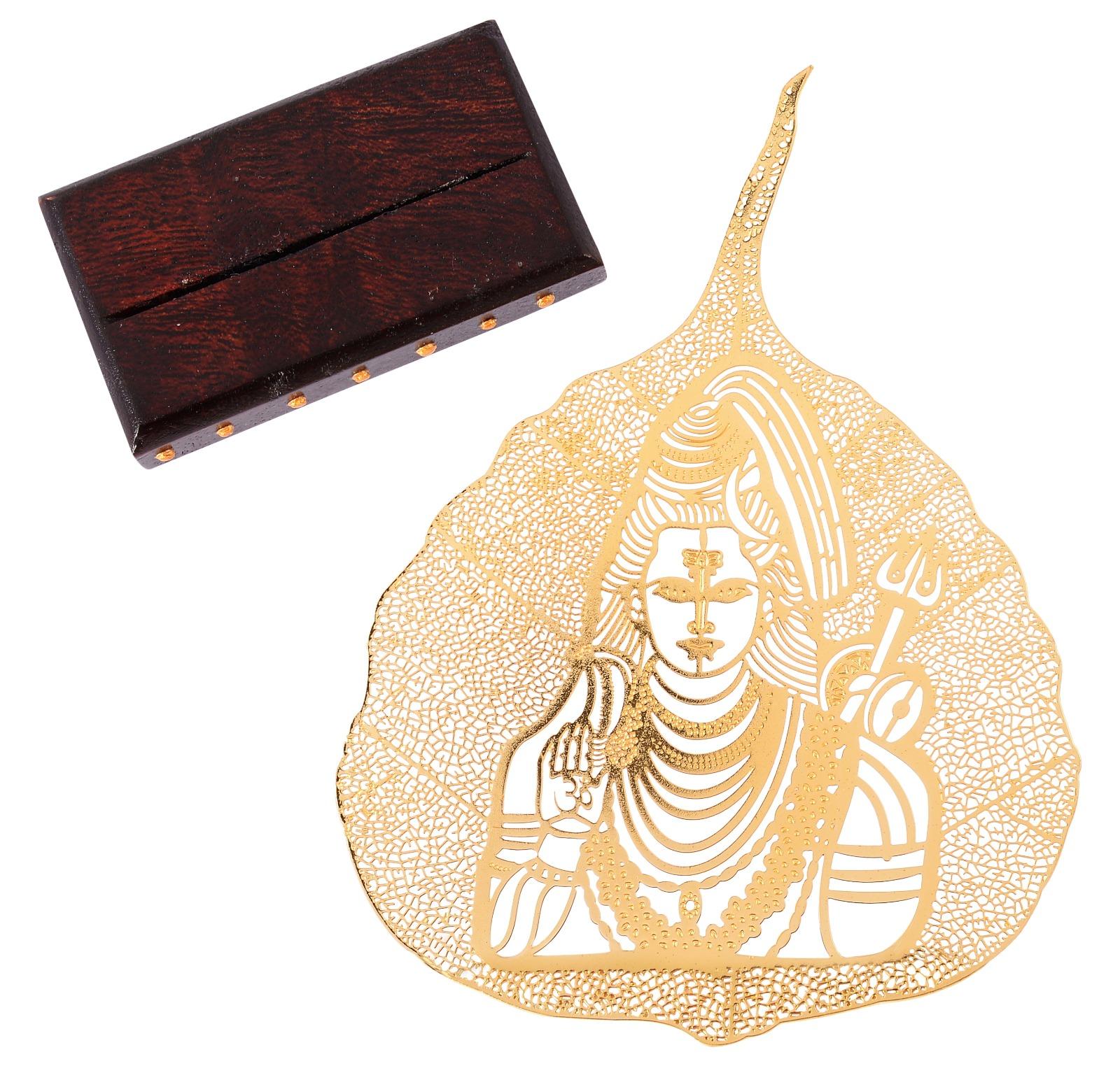 Shiva Peepal Leaf Art (Gift Box)